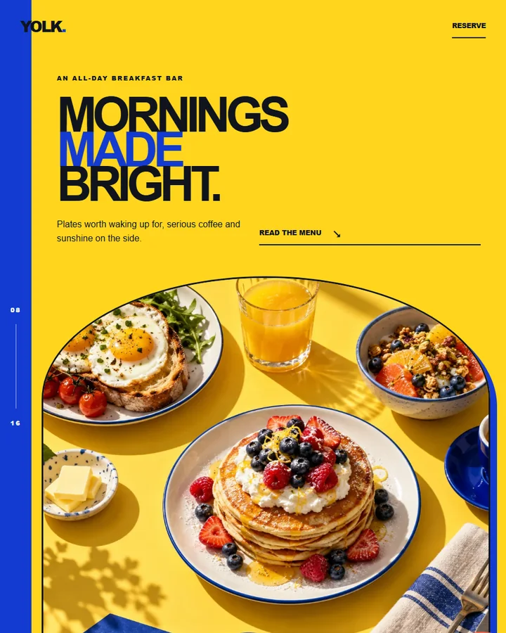YOLK — żółta strona baru śniadaniowego